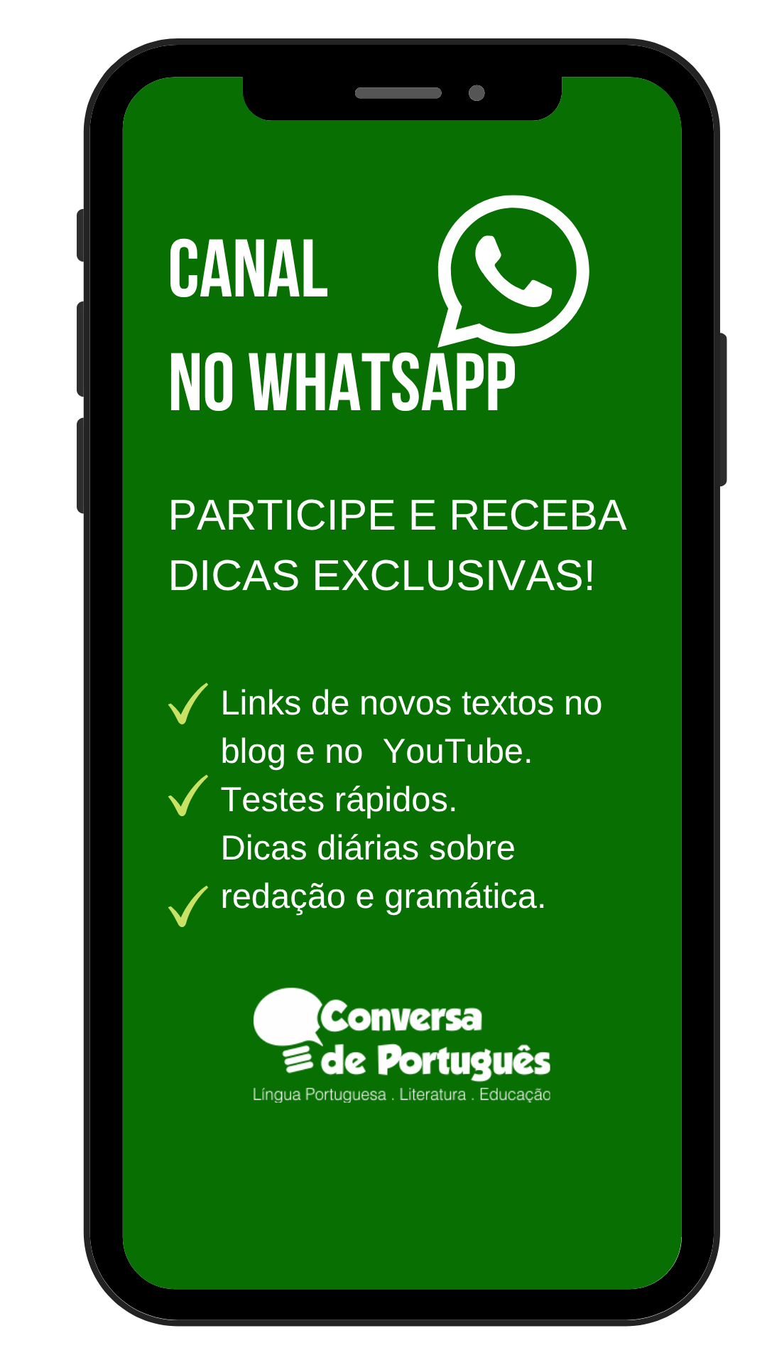 Participe do canal no WhatsApp